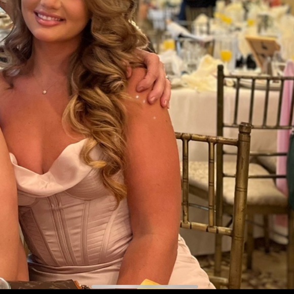 House of CB Myrna Satin Corset Dress Large - Picture 3 of 7